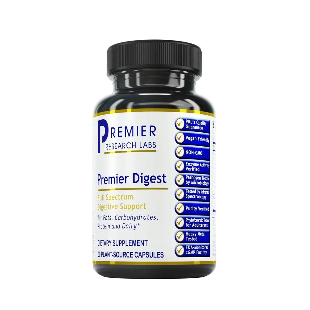 Premier Digest (Full Spectrum Digestive Enzymes) x60 Capsules - Premier Research Labs - Premier Research Labs