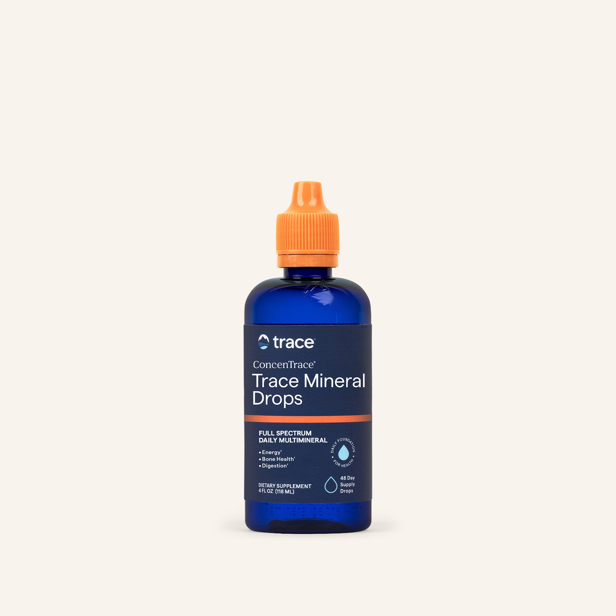 ConcenTrace Trace Mineral Drops (Full Spectrum) x96 Servings, 4 fl oz (118 mL) - Trace Minerals - Trace Minerals