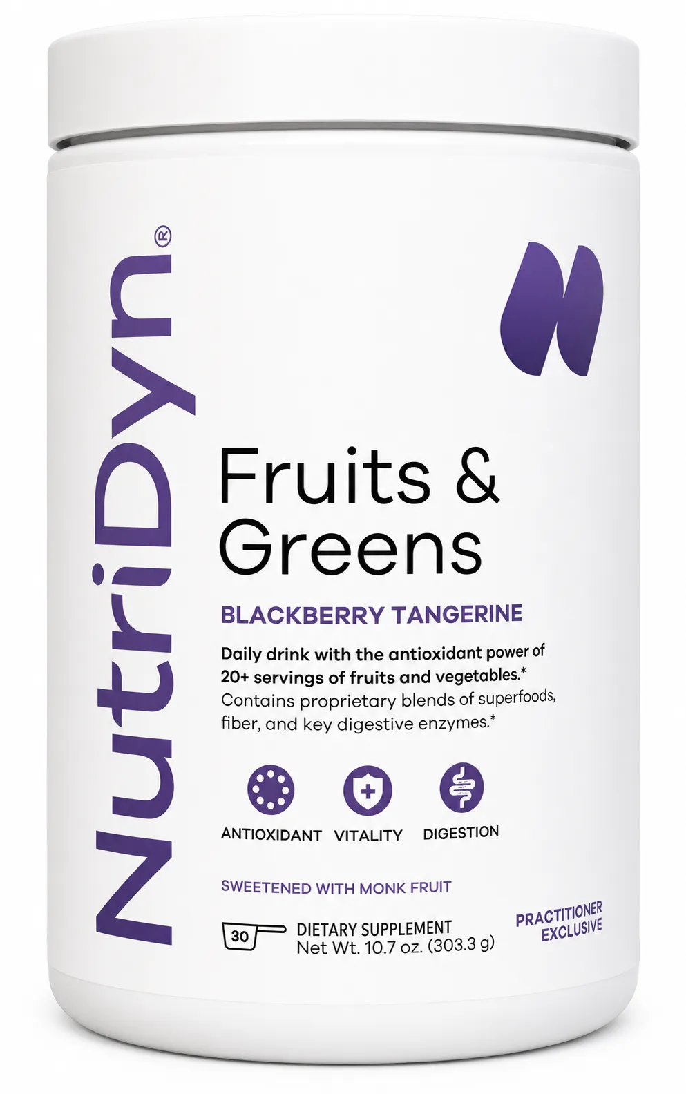 Fruits & Greens (Blackberry Tangerine) x30 Servings, 10.7 oz (303 g) - NutriDyn - NutriDyn