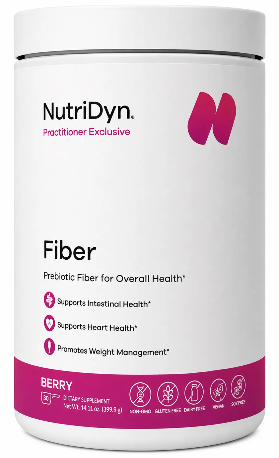Fiber (Berry Flavor) x30 Servings, 14.1 oz (400 g) - NutriDyn - NutriDyn