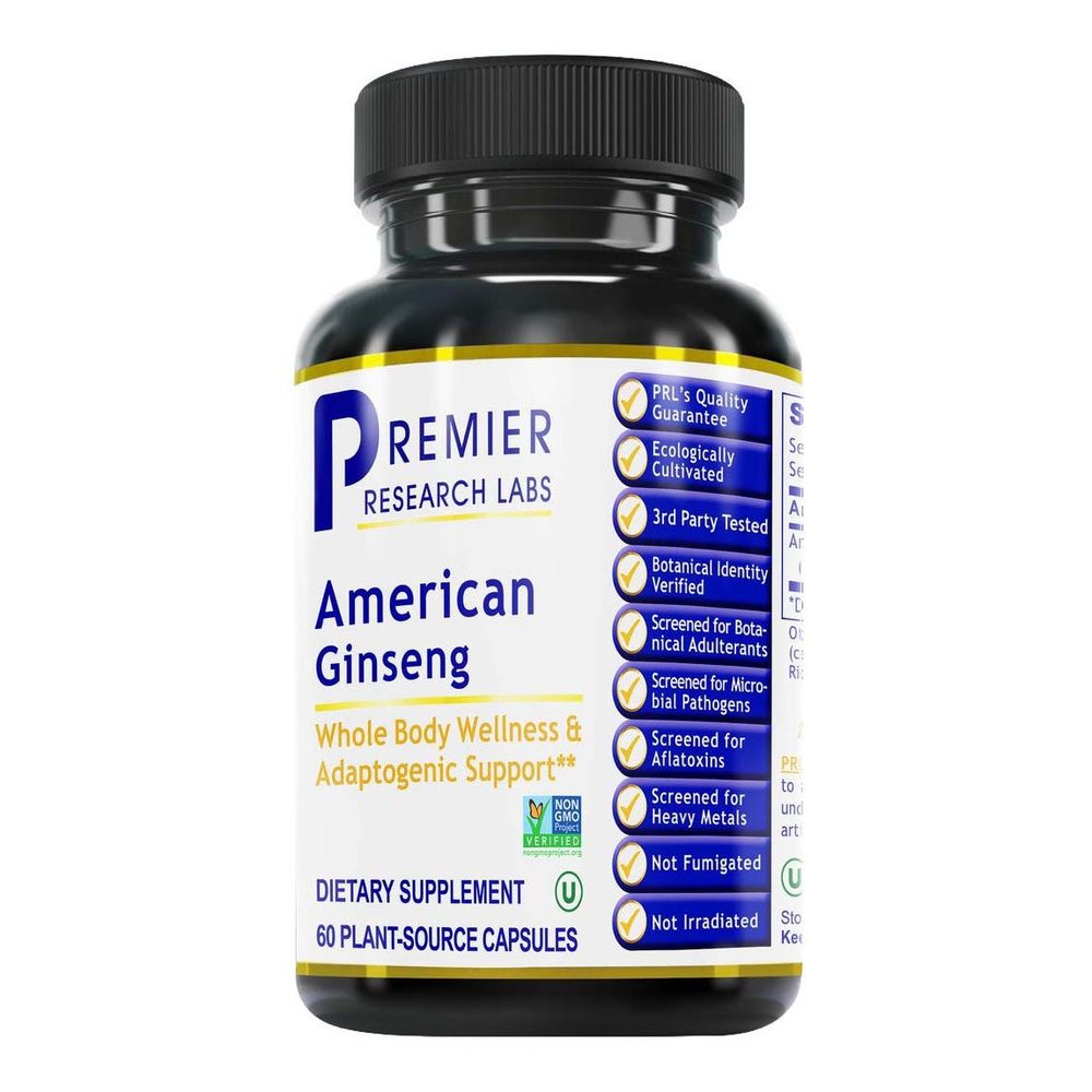 American Ginseng x60 Capsules - Premier Research Labs - Premier Research Labs