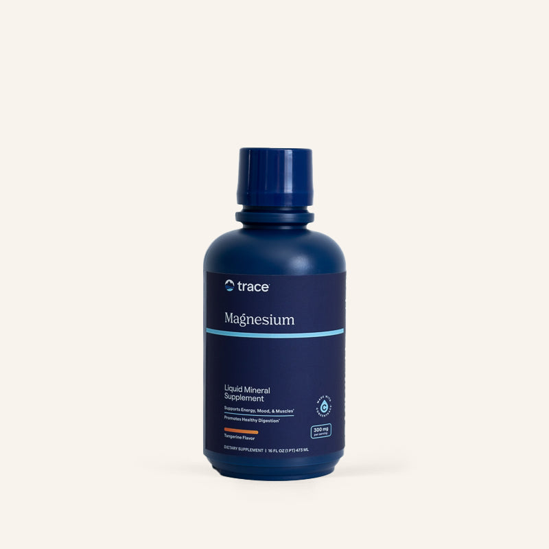 Liquid Magnesium 300mg (Tangerine) x32 Servings, 16 fl oz (473 mL) - Trace Minerals - Trace Minerals