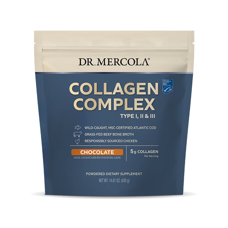 Collagen Complex Powder (Chocolate) x30 Servings, 14.8 oz (420 g) - Dr. Mercola - Dr. Mercola