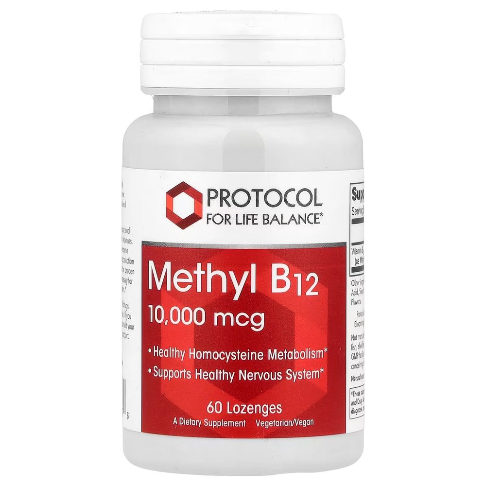 Methyl B12 10000mcg x60 Lozenges - Protocol For Life Balance - Protocol For Life Balance