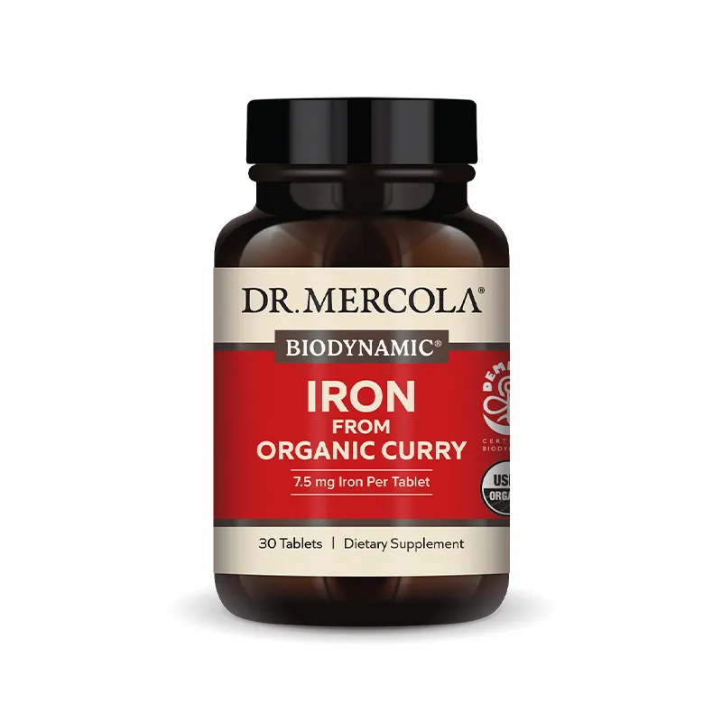 Iron (From Organic Curry) x30 Tablets - Dr. Mercola - Dr. Mercola