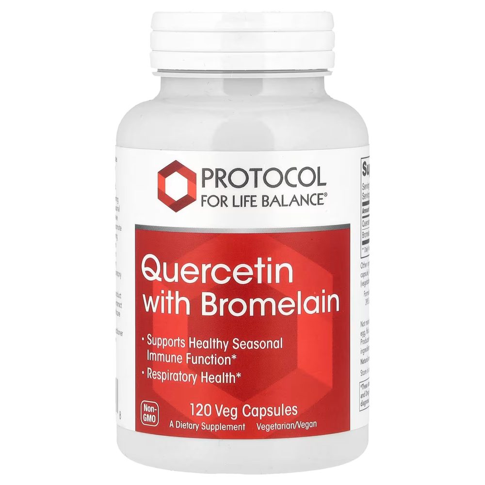 Quercetin with Bromelain x120 Capsules - Protocol For Life Balance - Protocol For Life Balance