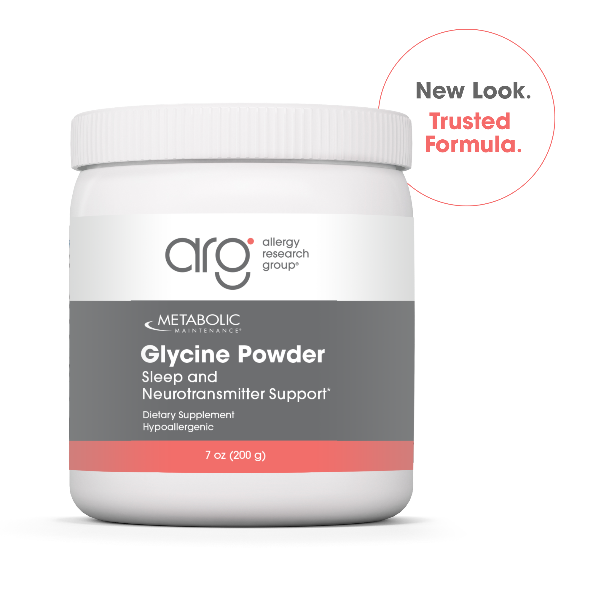 Glycine Powder 1,000mg x200 Servings, 7 oz (200 g) - Metabolic Maintenance - Metabolic Maintenance