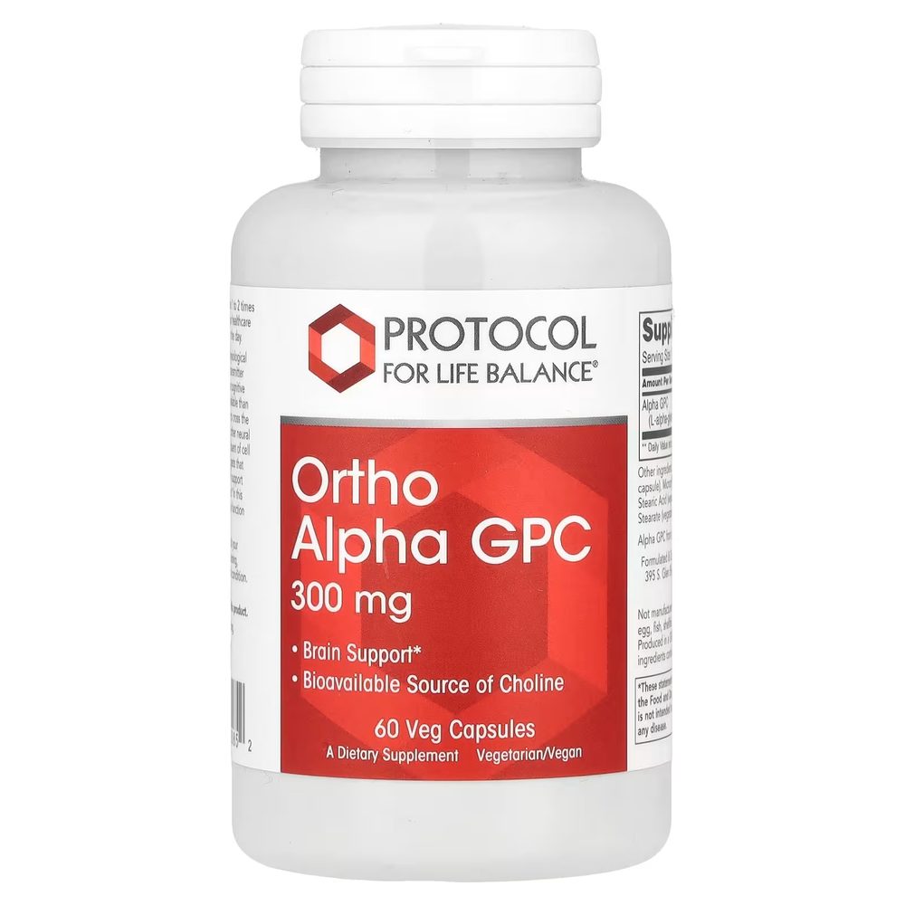 Ortho Alpha GPC 300mg x60 Capsules - Protocol For Life Balance - Protocol For Life Balance
