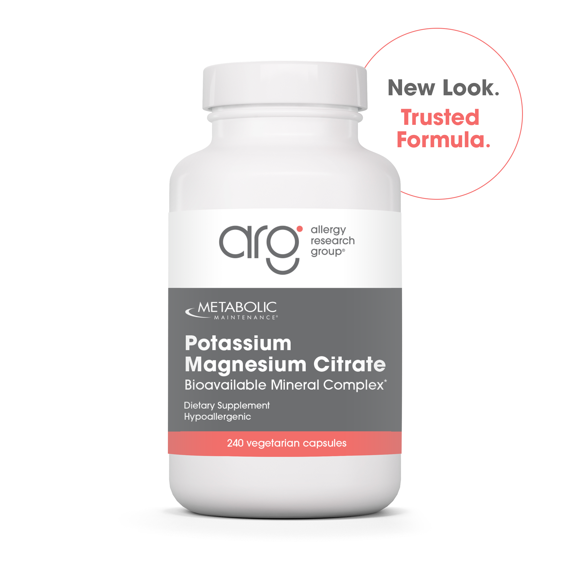 Potassium Magnesium Citrate x240 Capsules - Metabolic Maintenance - Metabolic Maintenance