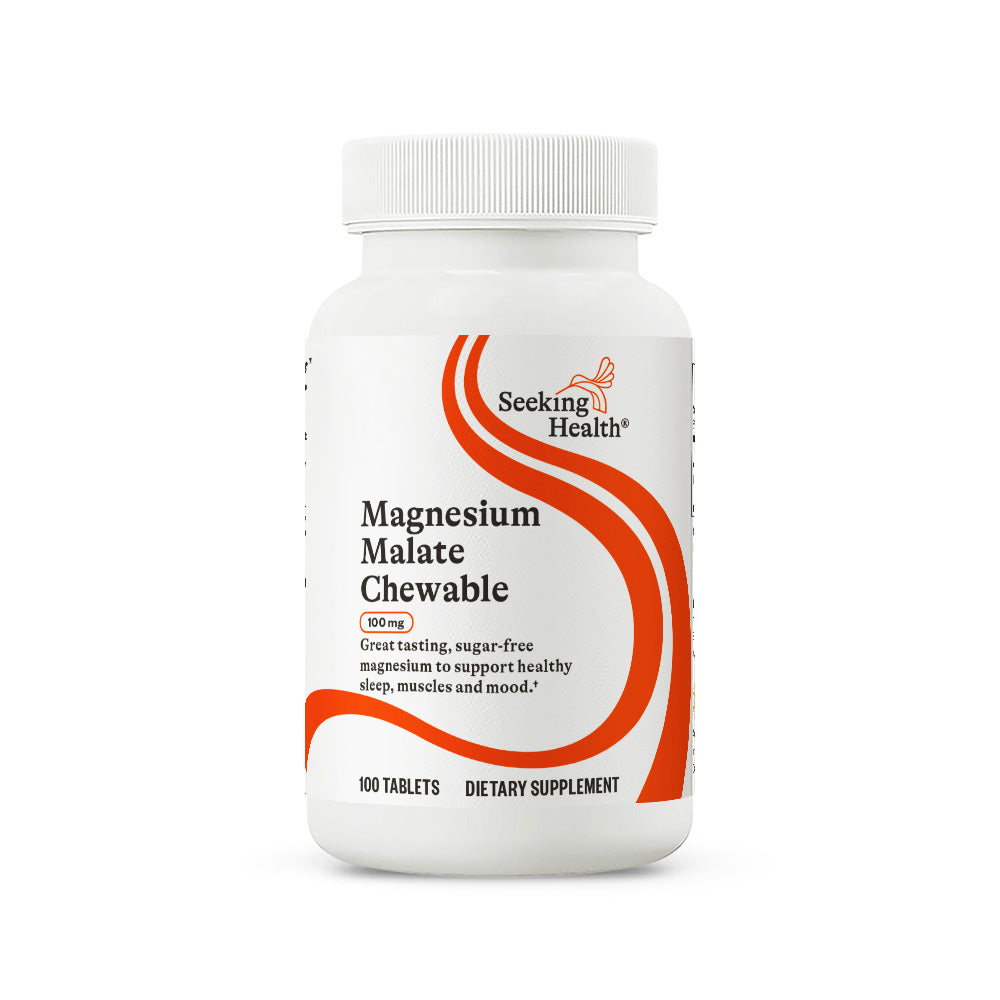 Magnesium Malate 100mg x100 Chewable Tablets - Seeking Health - Seeking Health