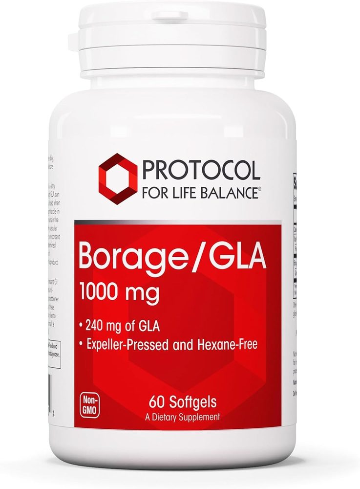 Borage/GLA 1000mg x60 Softgels - Protocol For Life Balance - Protocol For Life Balance
