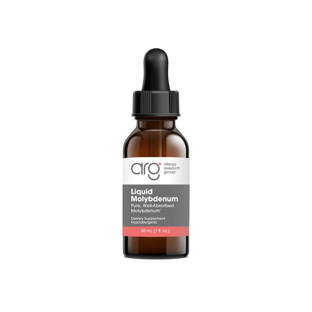 Liquid Molybdenum 75mcg x200 Servings, 1 fl oz (30 mL) - Allergy Research Group - Allergy Research Group