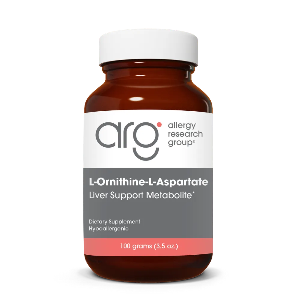 L-Ornithine-L-Aspartate Powder 3,000mg x33 Servings, 3.6 oz (102 g) - Allergy Research Group - Allergy Research Group