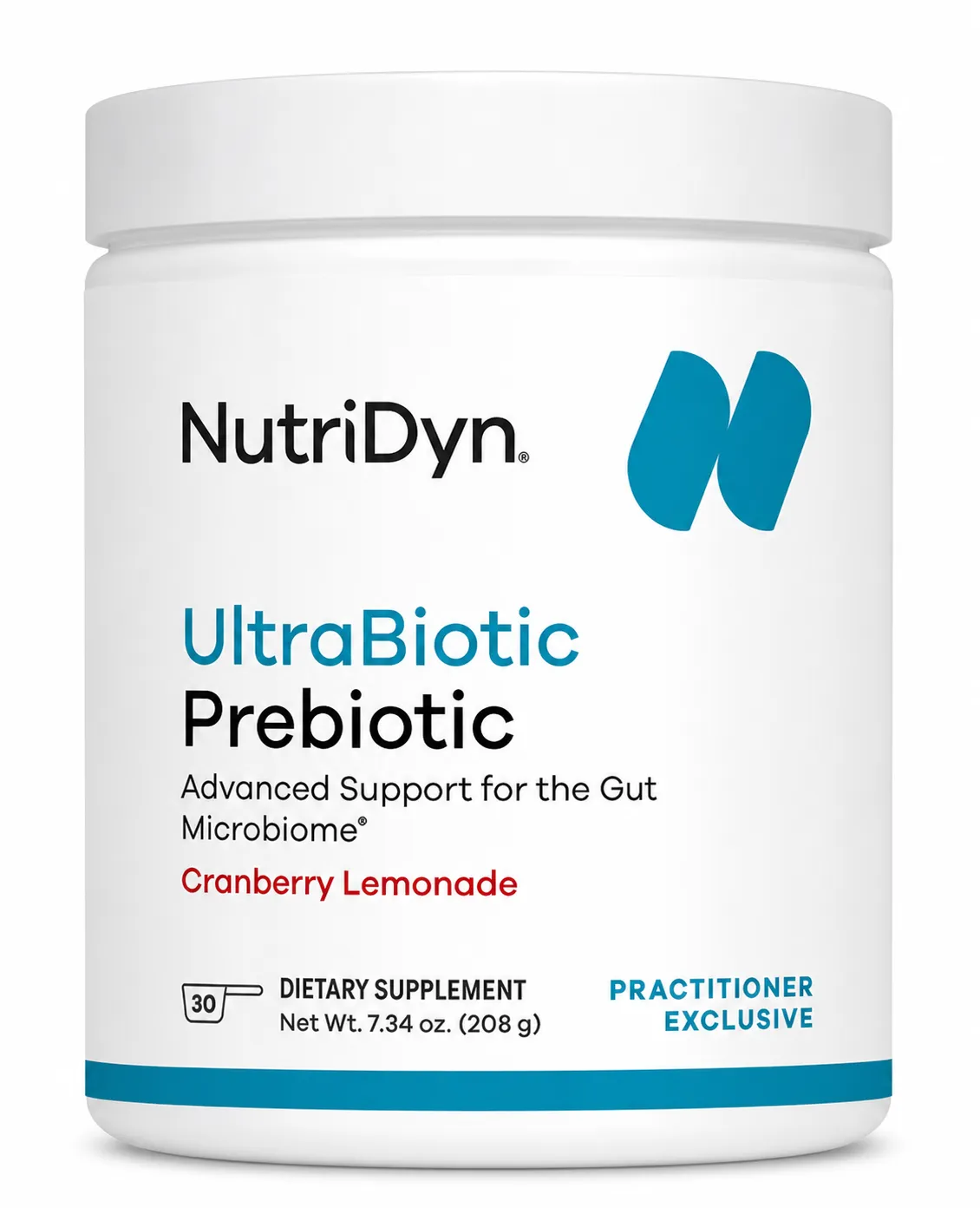 UltraBiotic Prebiotic Powder (Cranberry Lemonade) x30 Servings, 7.24 oz (205 g) - NutriDyn - NutriDyn
