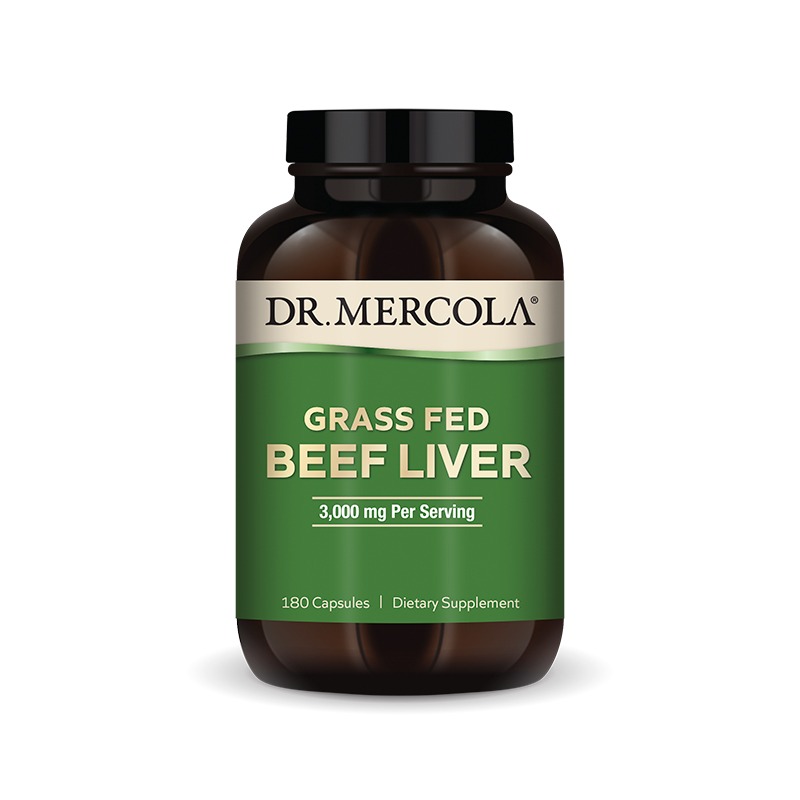 Grass-Fed Beef Liver 3000mg x180 Capsules - Dr. Mercola - Dr. Mercola