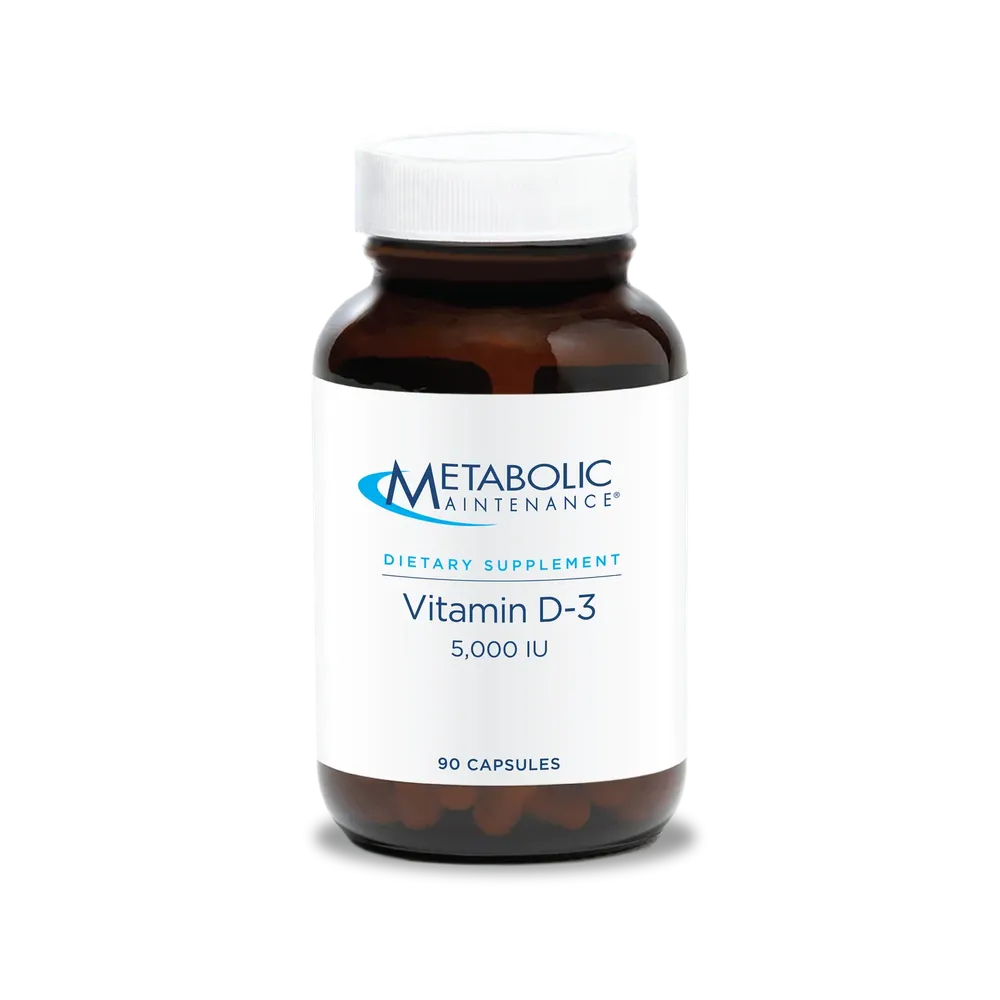 Vitamin D-3 5000 IU x90 Capsules - Metabolic Maintenance - Metabolic Maintenance