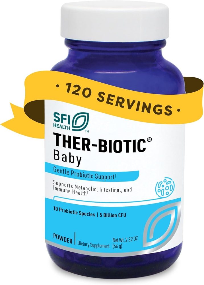 Ther-Biotic Baby Powder 5 Billion CFU x120 Servings, 1.22 oz (35 g) - SFI Health - SFI Health
