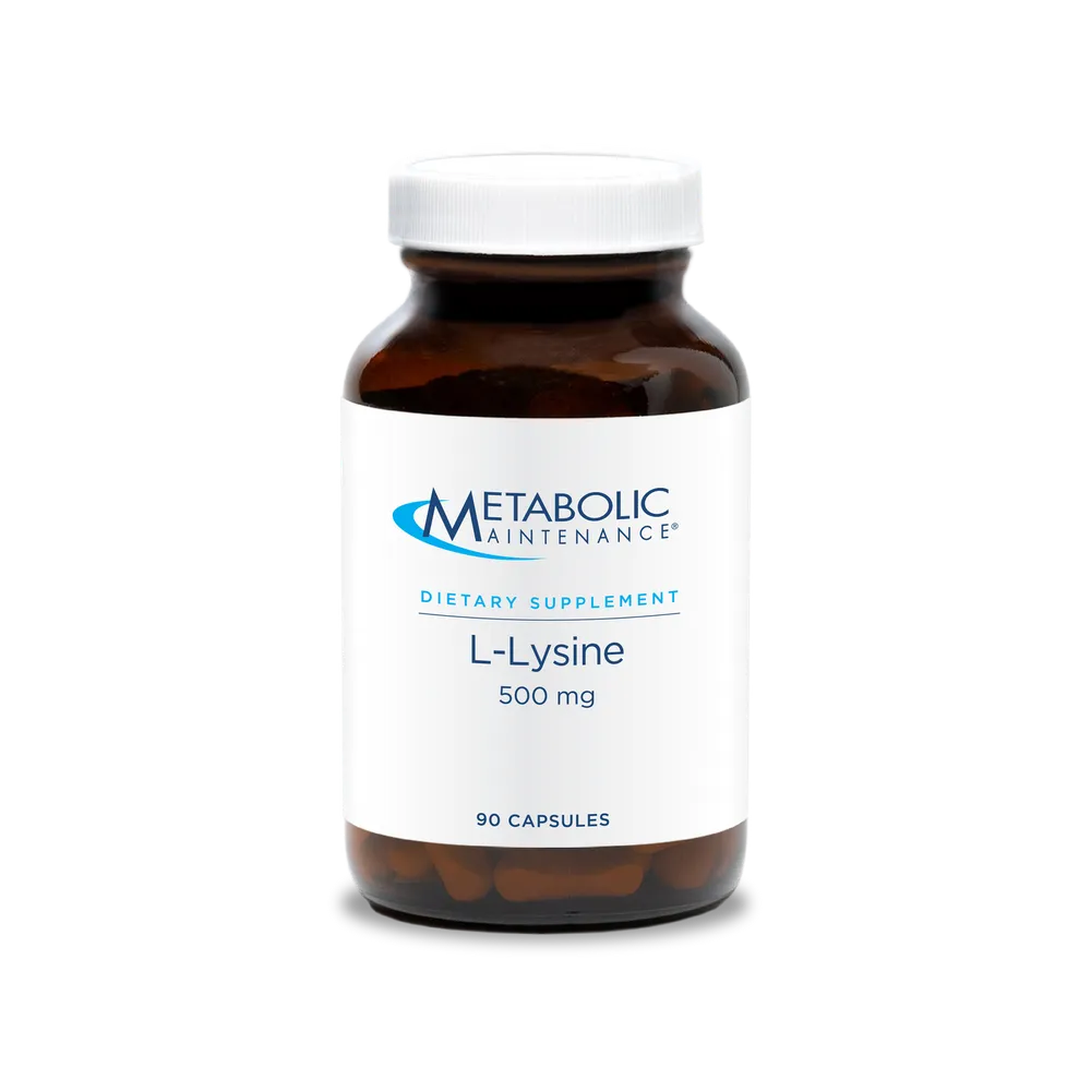 L-Lysine 500mg x90 Capsules - Metabolic Maintenance - Metabolic Maintenance