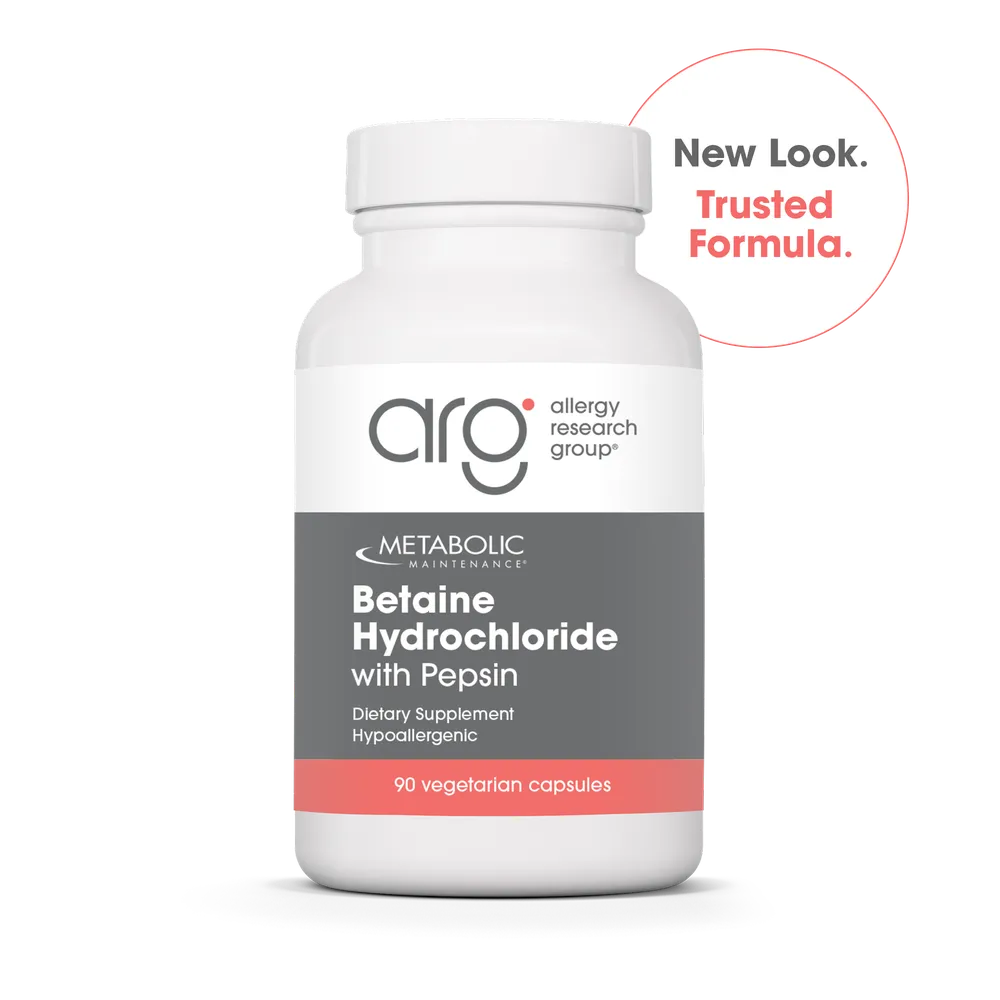 Betaine HCL with Pepsin x90 Capsules - Metabolic Maintenance - Metabolic Maintenance