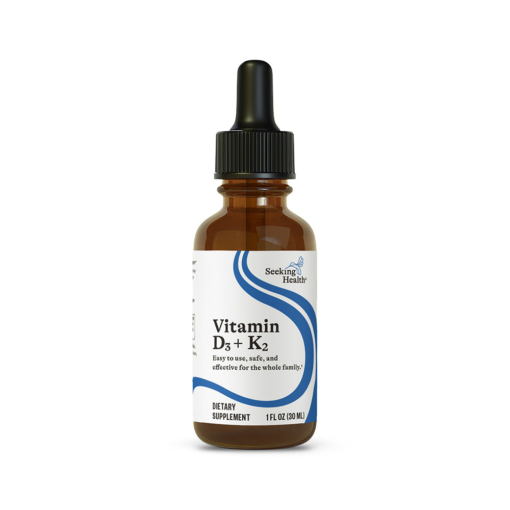 Optimal Vitamin D3 + K2 Drops 1 fl oz (30 mL) - Seeking Health - Seeking Health