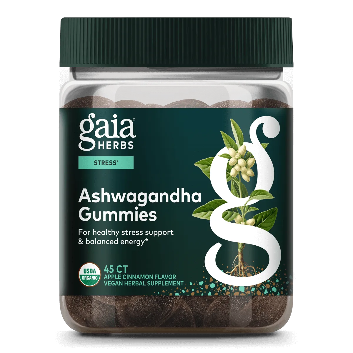 Organic Ashwagandha Gummies x45 Gummies - Gaia Herbs - Gaia Herbs