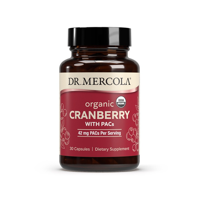 Organic Cranberry with PACs 500mg x30 Capsules - Dr. Mercola - Dr. Mercola