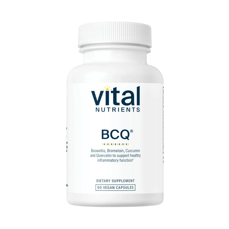 BCQ (Boswellia, Bromelain, Curcumin and Quercetin) Inflammatory Function Support x60 Capsules - Vital Nutrients - Vital Nutrients