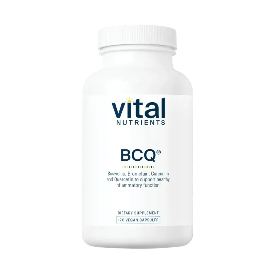 BCQ (Boswellia, Bromelain, Curcumin and Quercetin) Inflammatory Function Support x60 Capsules - Vital Nutrients - Vital Nutrients