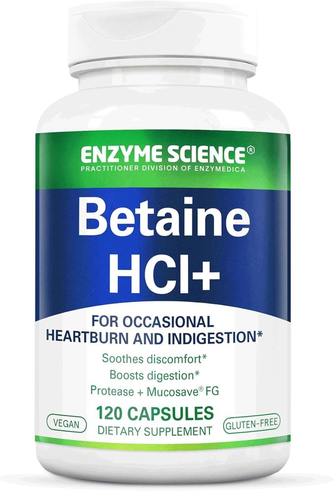 Betaine HCL x120 Capsules - Enzyme Science - Enzyme Science