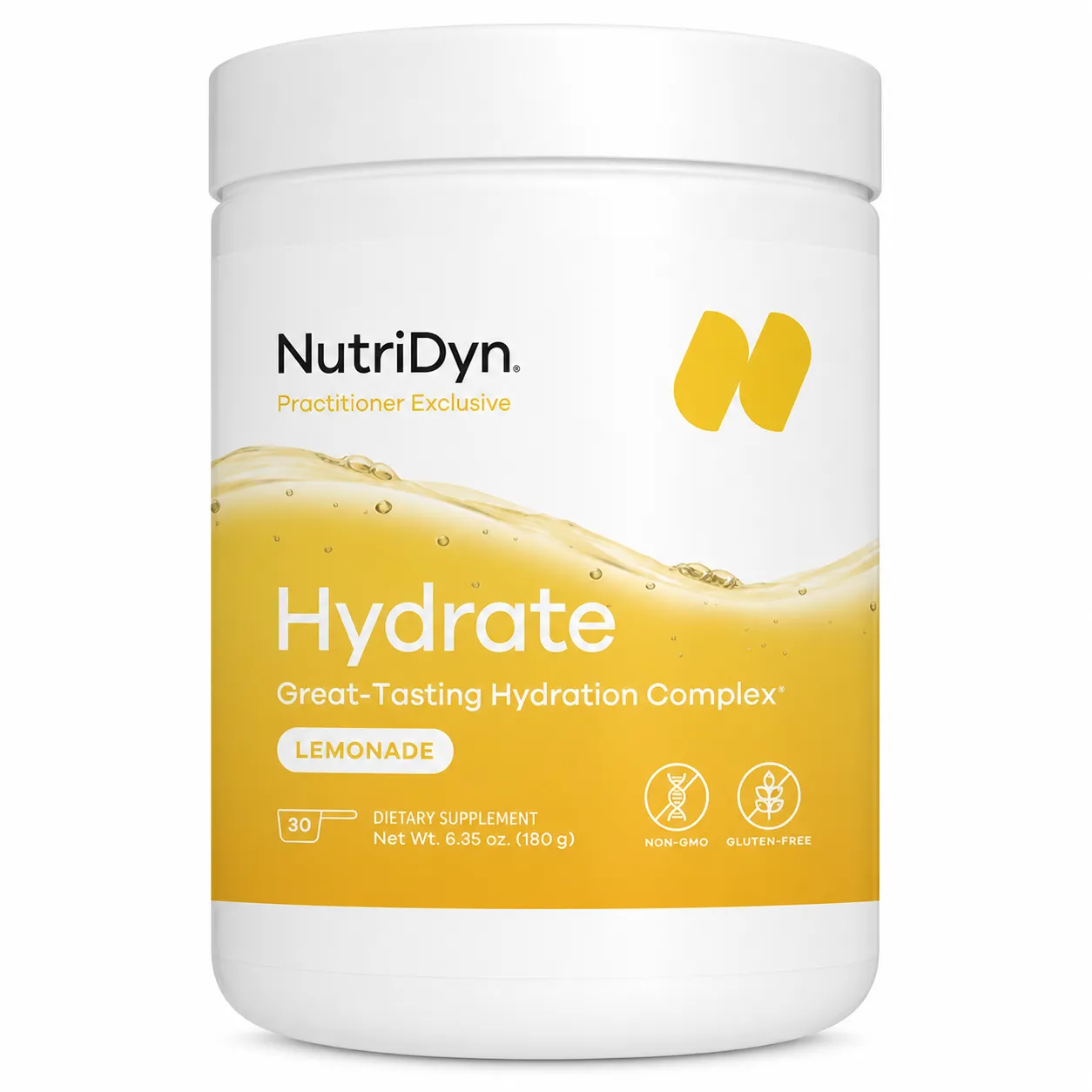 Hydrate Electrolyte Powder (Lemonade) x30 Servings, 6.35 oz (180 g) - NutriDyn - NutriDyn