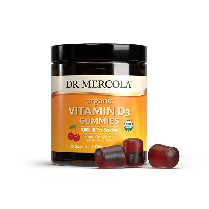 Vitamin D3 5000 IU Gummies (Organic) x30 Gummies - Dr. Mercola - Dr. Mercola