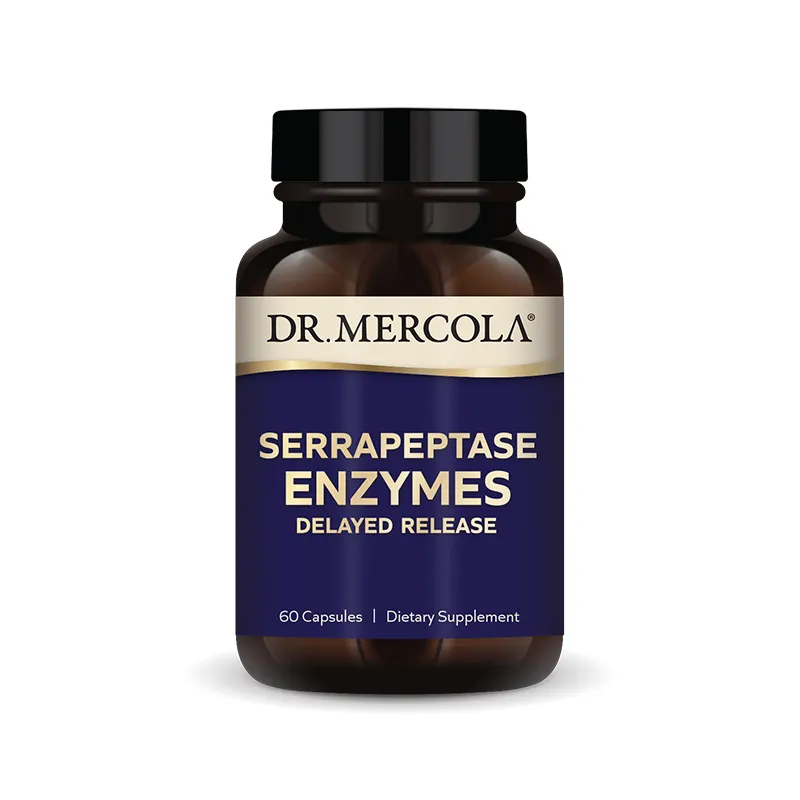 Serrapeptase Enzymes (Delayed Release) x60 Capsules - Dr. Mercola - Dr. Mercola