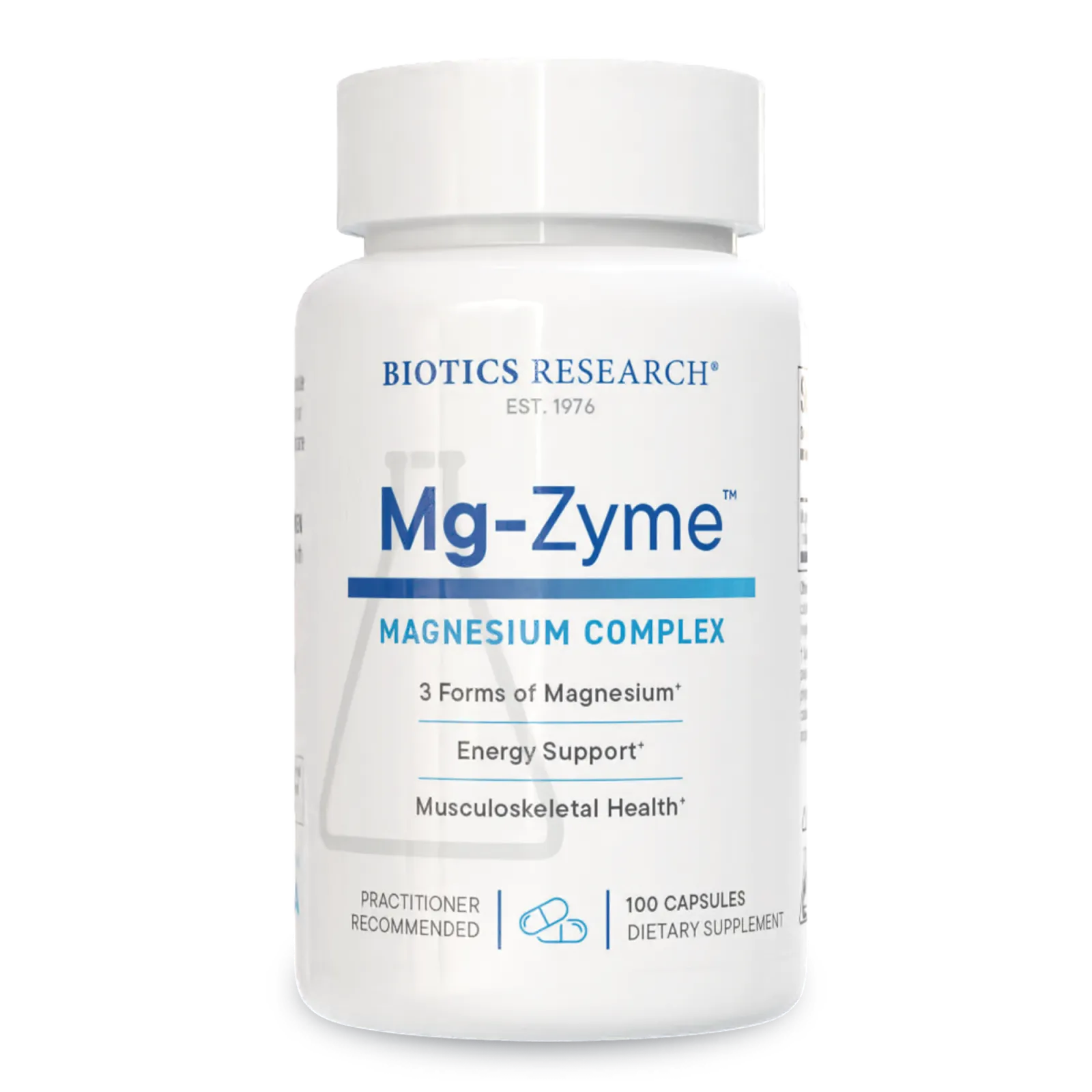 Mg-Zyme x100 (Magnesium Aspartate, Glycinate, Gluconate) Capsules - Biotics Research - Biotics Research