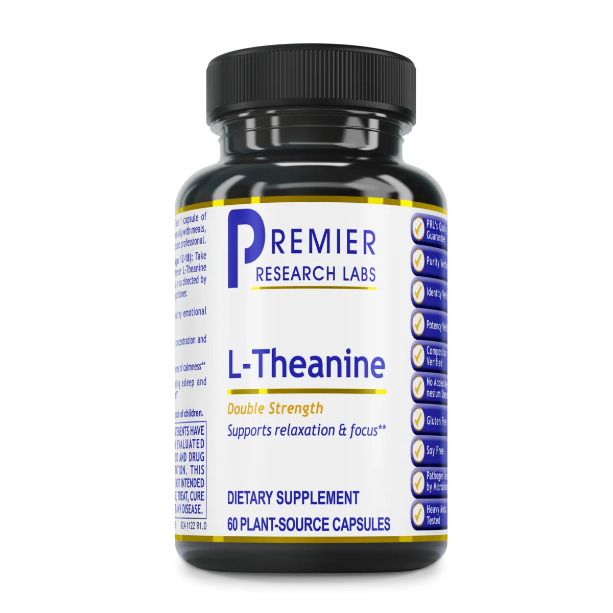 L-Theanine (Double Strength) 200mg x60 Capsules - Premier Research Labs - Premier Research Labs