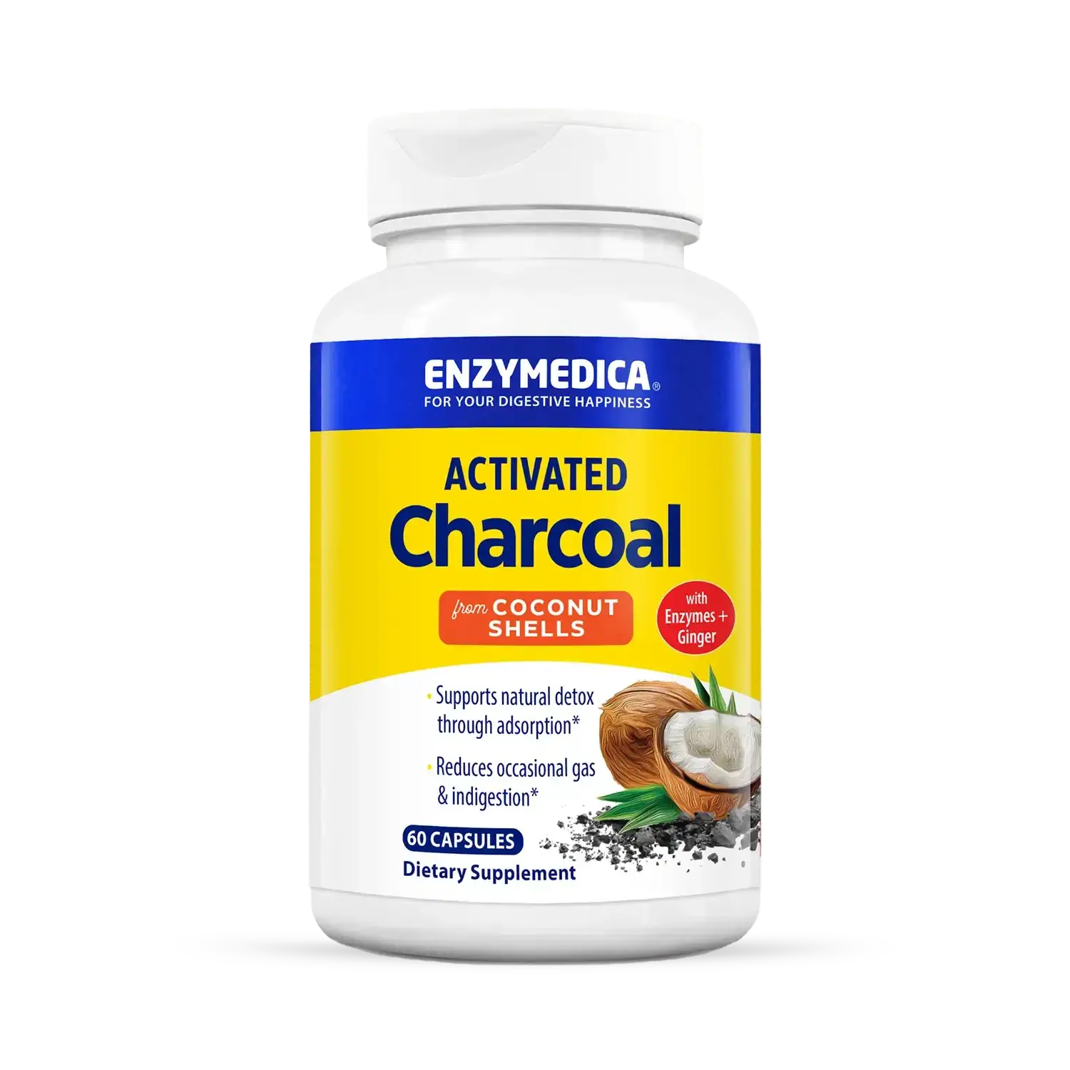 Activated Charcoal x60 Caps - Enzymedica - Enzymedica