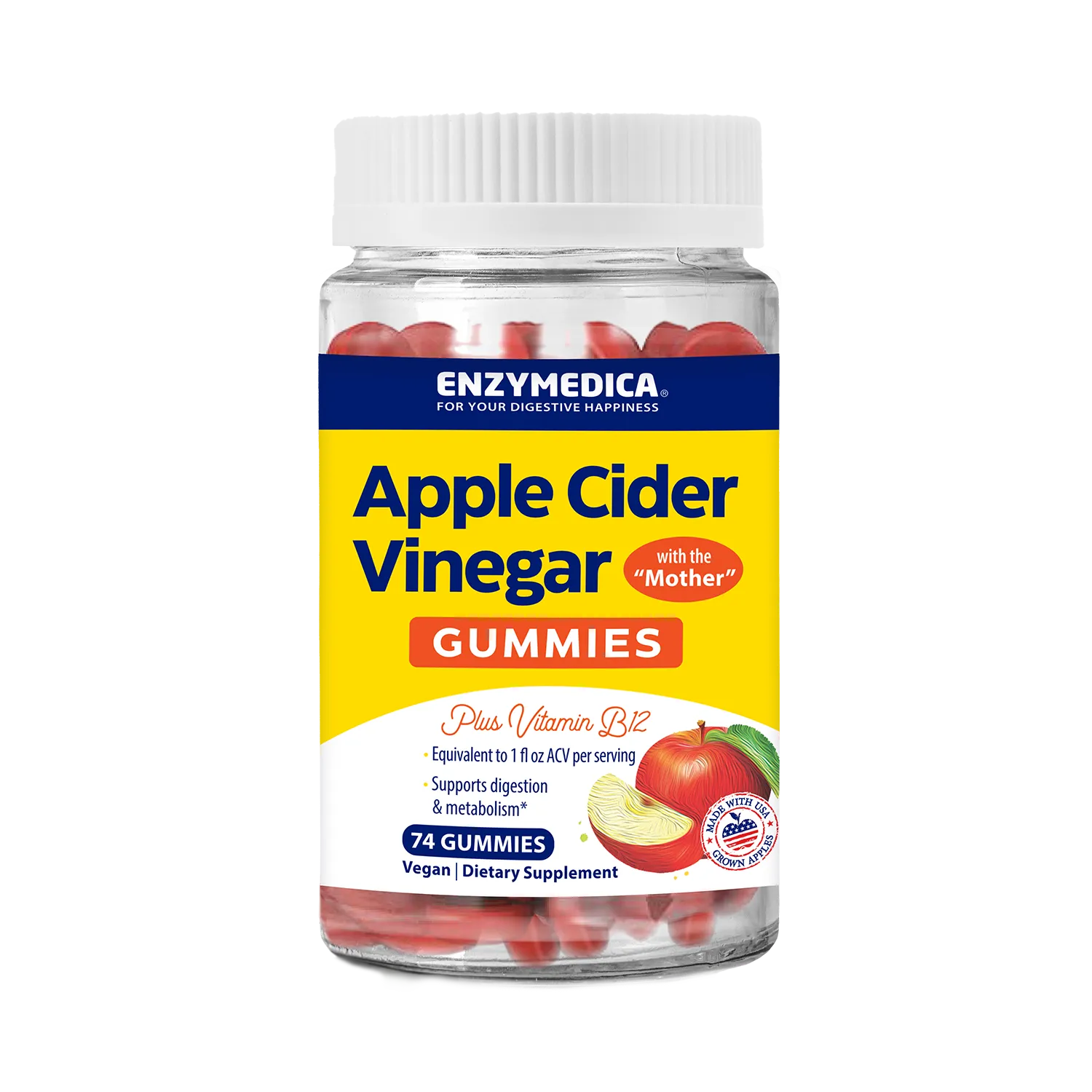 Apple Cider Vinegar Gummies x74 Gummies - Enzymedica - Enzymedica
