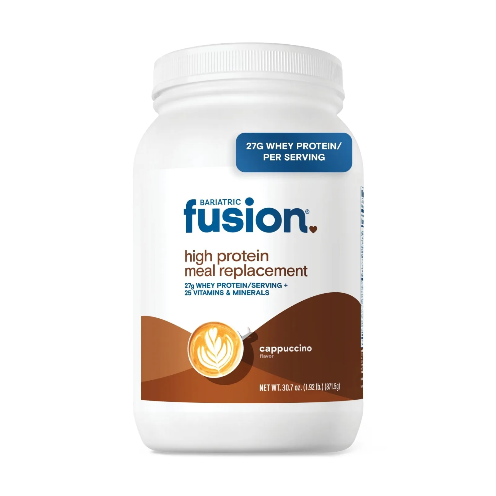 High Protein Meal Replacement Powder (Cappuccino) x21 Servings - Bariatric Fusion - Bariatric Fusion