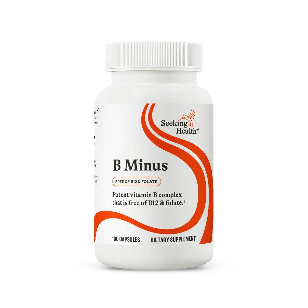 B-Minus (Complejo B/B-Complex sin B12 y Folato)  x100 Caps - Seeking Health - Seeking Health