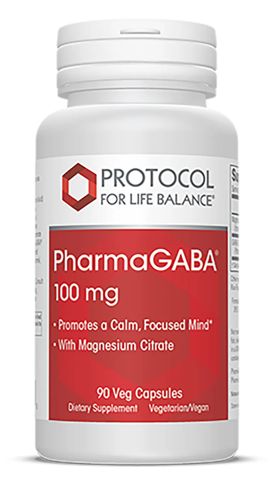 PharmaGABA 100mg x90 Capsules - Protocol For Life Balance - Protocol For Life Balance