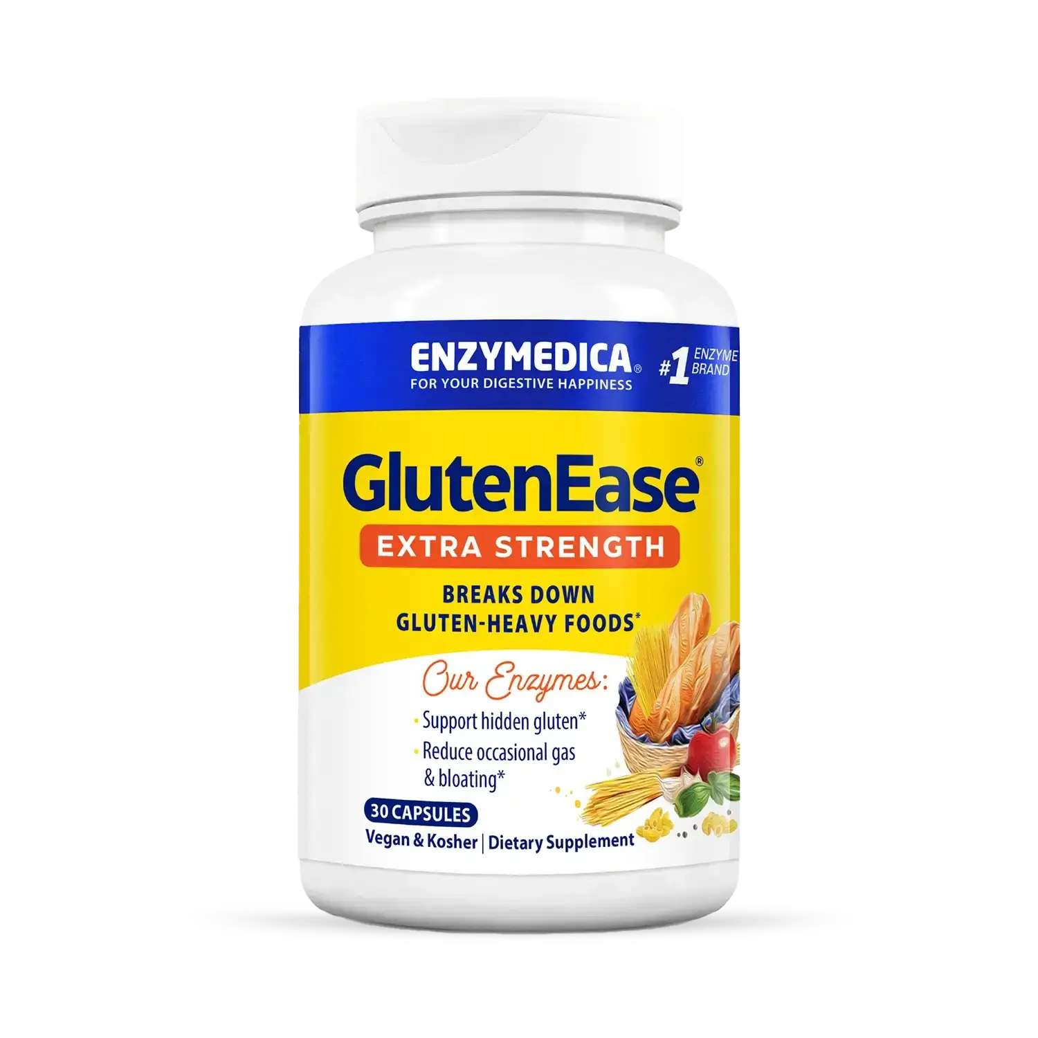 GlutenEase (Extra Strength) x60 Caps - Enzymedica - Enzymedica