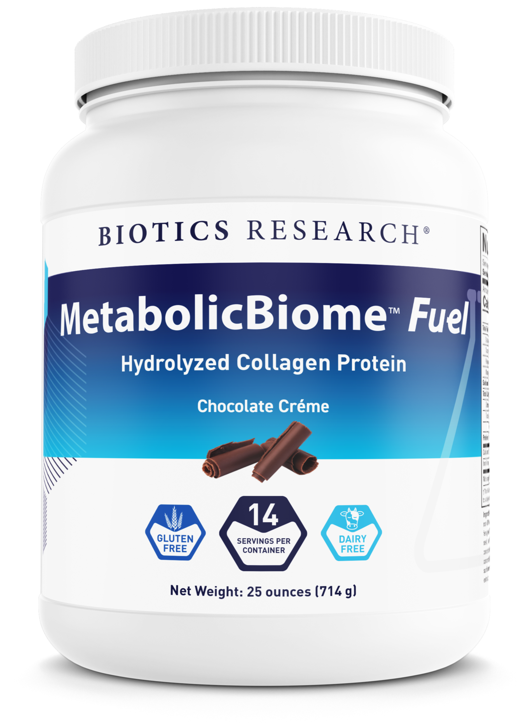 MetabolicBiome Fuel Collagen Protein Powder (Chocolate) x14 Servings - Biotics Research - Biotics Research
