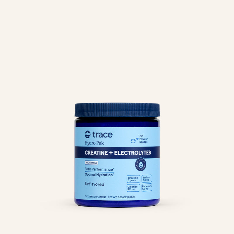 Creatine + Electrolytes Powder (Unflavored) x30 Servings, 7.1 oz (201 g) - Trace Minerals - Trace Minerals