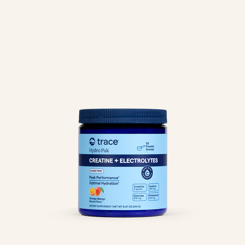 Creatine + Electrolytes Powder (Orange Mango) x30 Gummies, 8.47 oz (240 g) - Trace Minerals - Trace Minerals