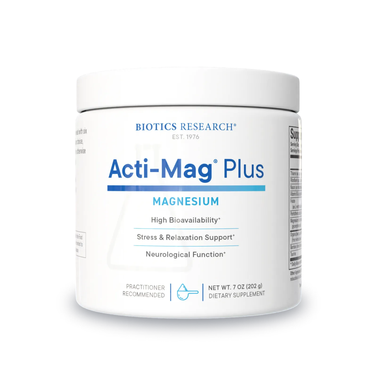 Acti-Mag Plus Powder x40 Scoops - Biotics Research - Biotics Research