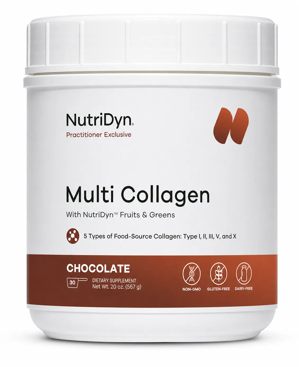 Multi Collagen Powder (Chocolate) x30 Servings, 20 oz (567 g) - NutriDyn - NutriDyn