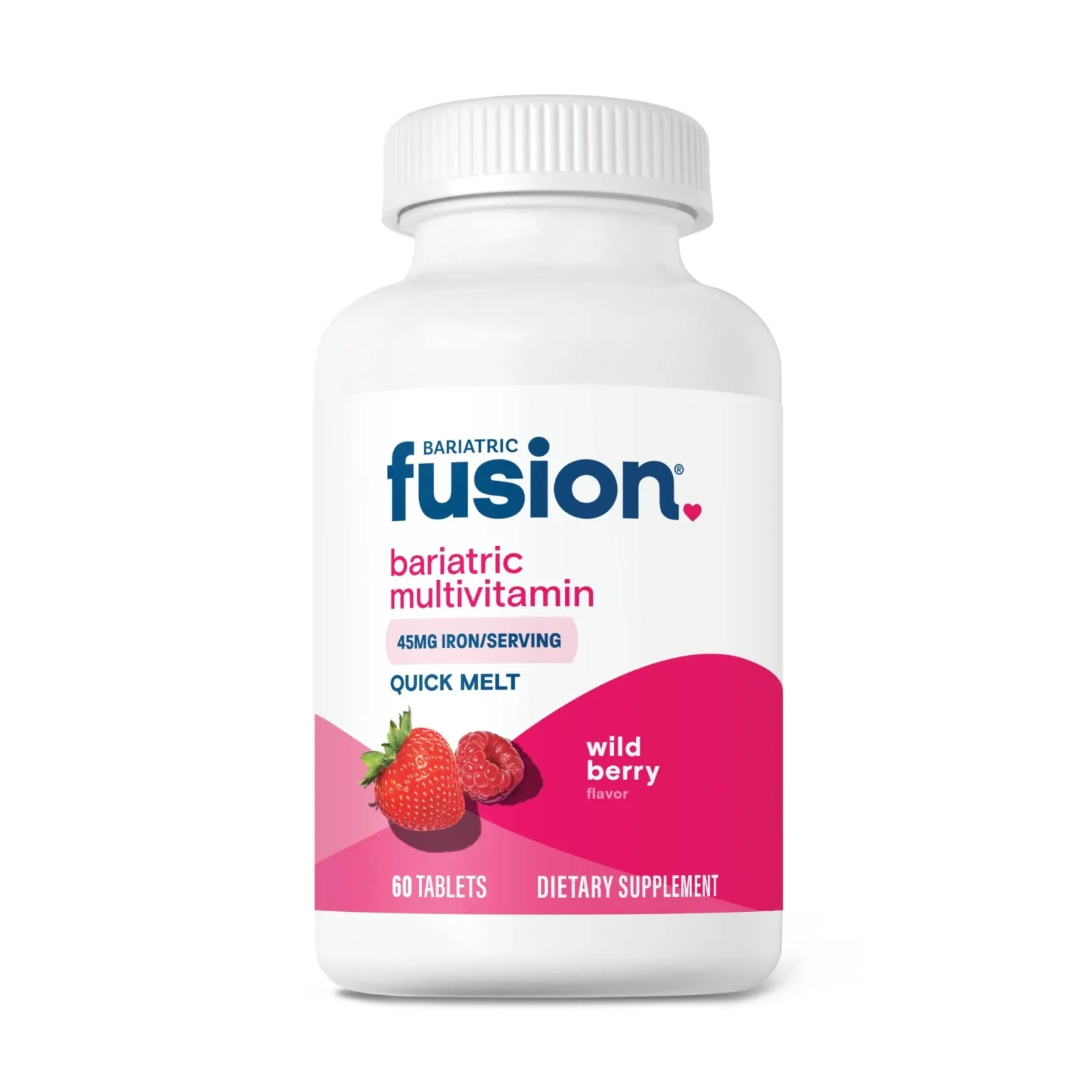 Bariatric Multivitamin Quick Melt (Wild Berry) 45mg Iron x60 Tablets - Bariatric Fusion - Bariatric Fusion