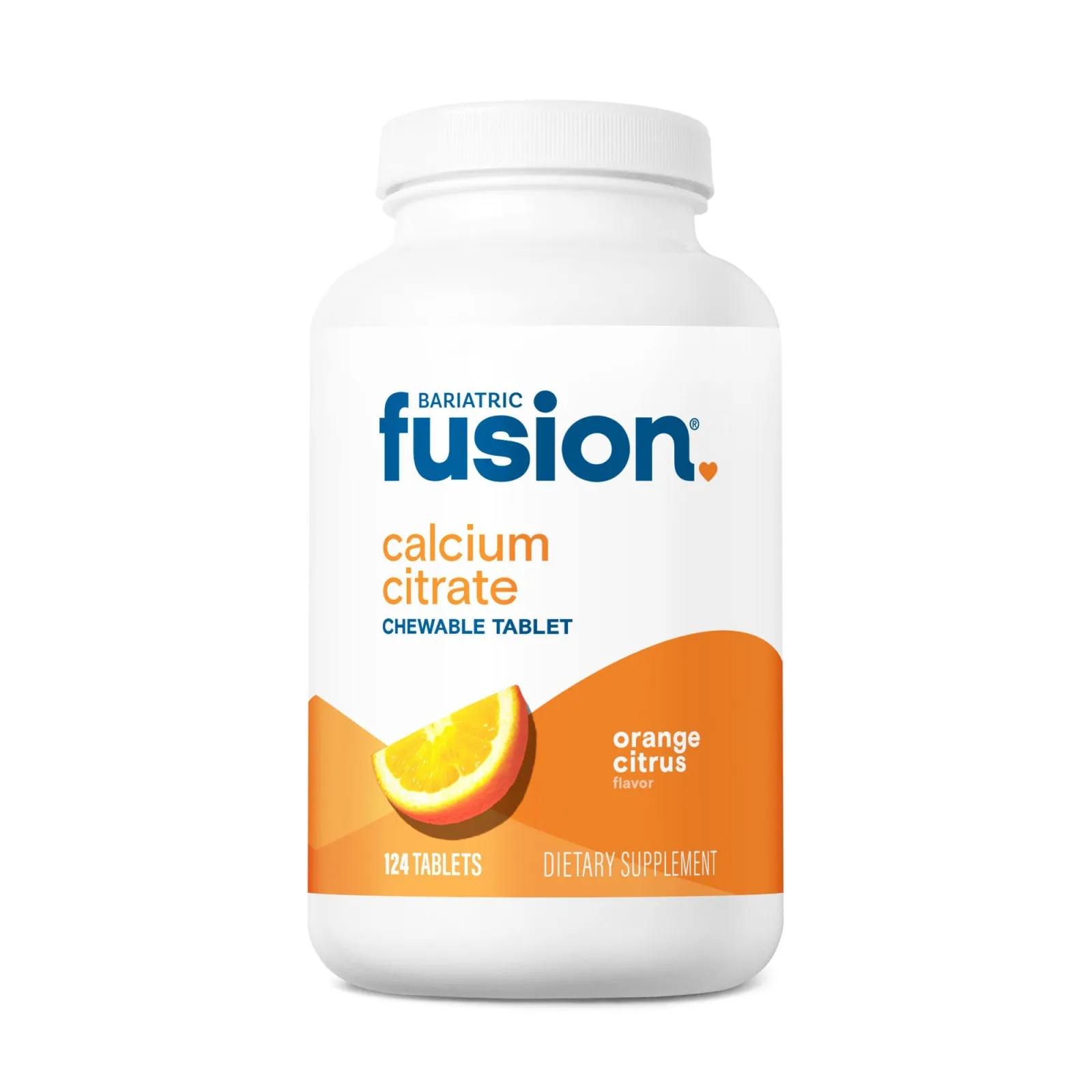 Calcium Citrate Chewable Orange Citrus x124 Tabs - Bariatric Fusion - Bariatric Fusion
