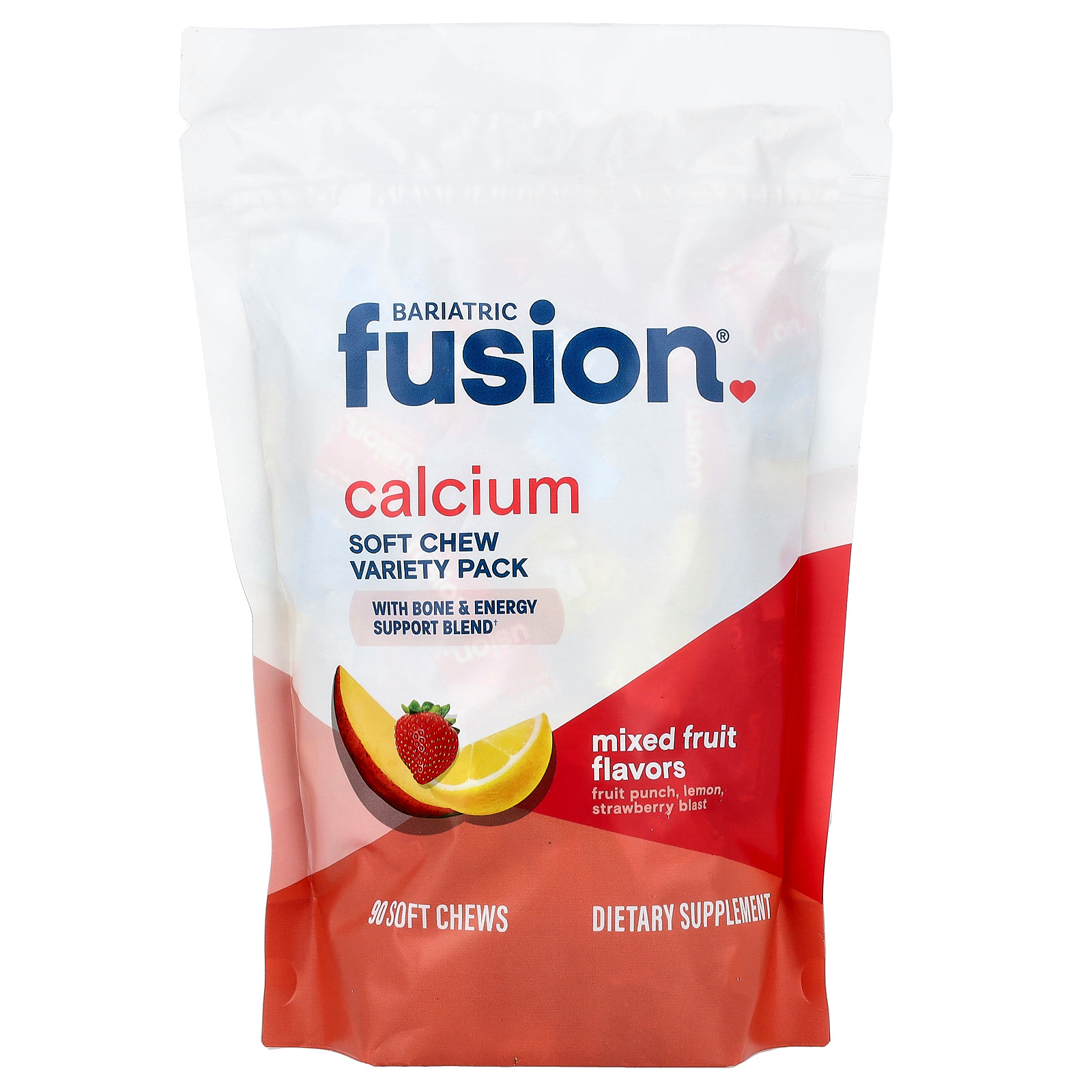 Calcium Citrate Soft Chew Variety Pack Mixed Fruit x90 - Bariatric Fusion - Bariatric Fusion