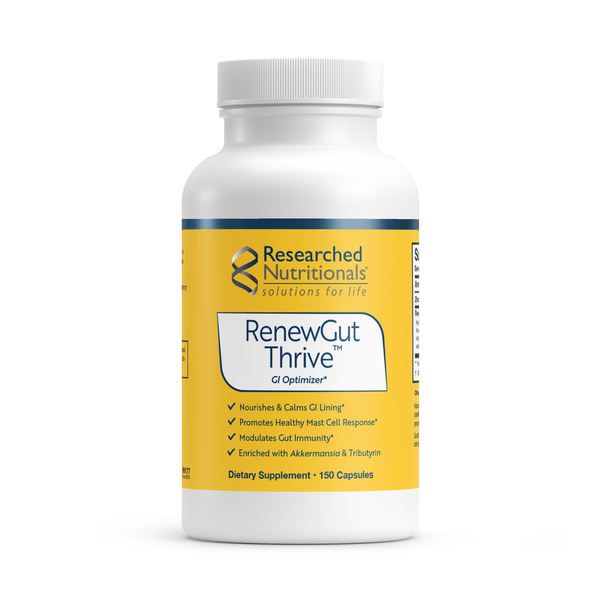 RenewGut Thrive x150 Caps - Researched Nutritionals - Researched Nutritionals
