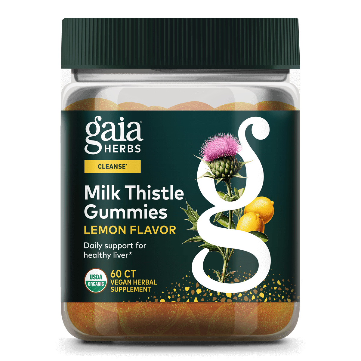 Milk Thistle Gummies Lemon x60 - Gaia Herbs - Gaia Herbs